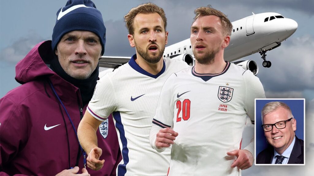 England manager Thomas Tuchel watching intently from the touchline