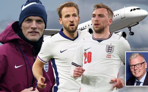 England manager Thomas Tuchel watching intently from the touchline