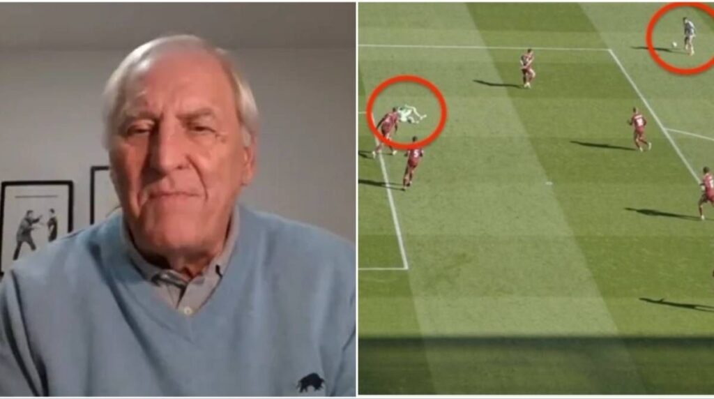 Referee Andy Madley officiating during a Premier League match between Liverpool and Crystal Palace