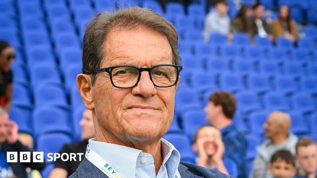 Former England manager Fabio Capello looking thoughtful on the touchline