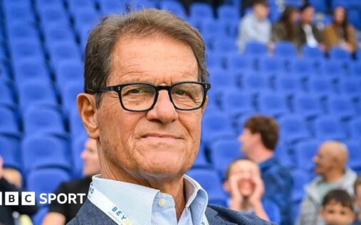 Former England manager Fabio Capello looking thoughtful on the touchline