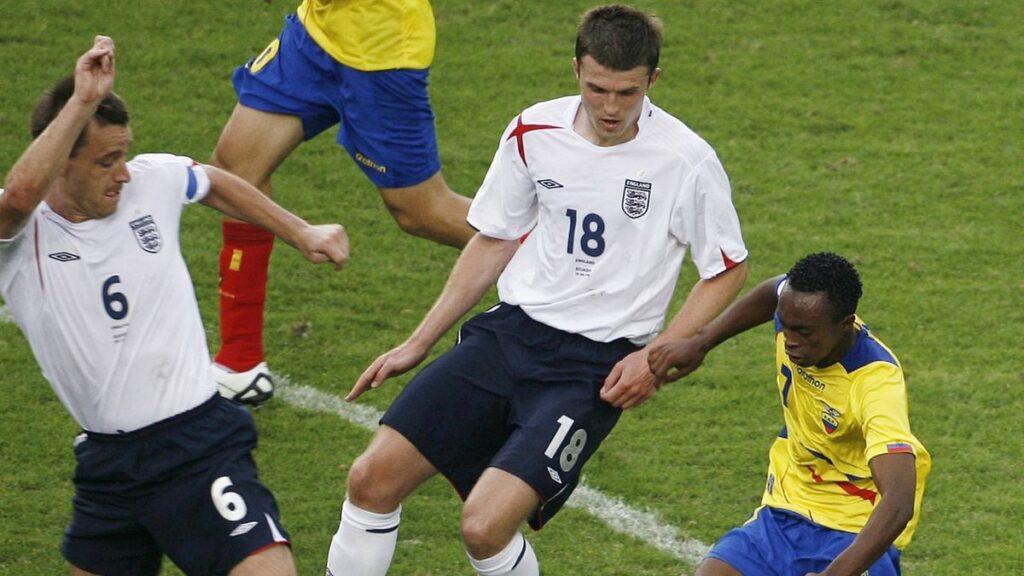 Christian Lara playing for the Ecuador national football team