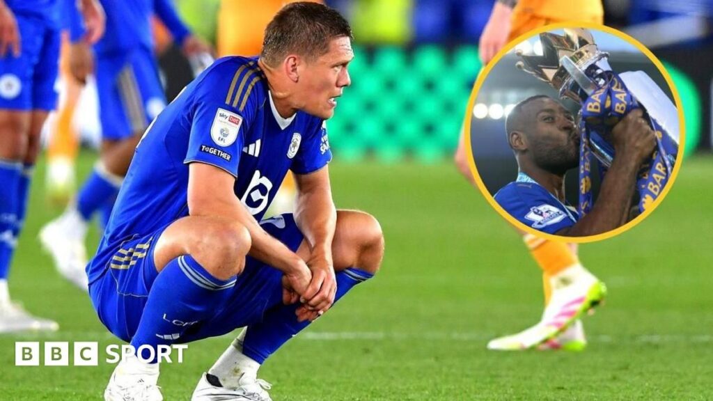 Former Leicester City captain Wes Morgan looking dejected on the football pitch