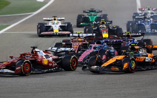 Franco Colapinto driving the Alpine Formula 1 car on track during a Grand Prix