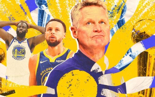 Stephen Curry of the Golden State Warriors looking disappointed on the basketball court