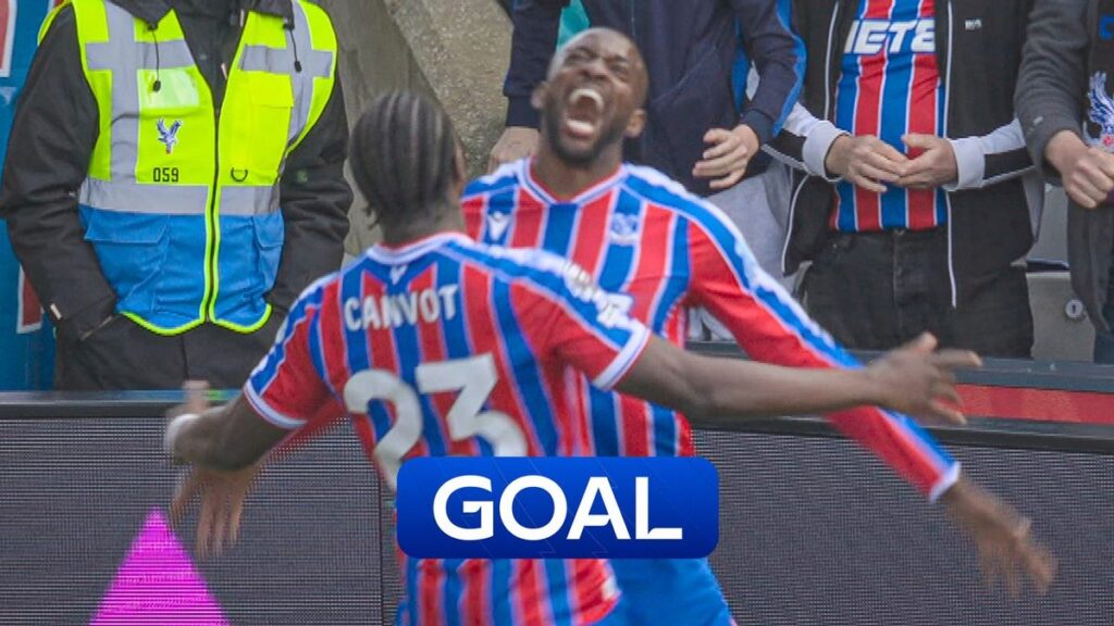 Jean-Philippe Mateta celebrating his late equaliser for Crystal Palace