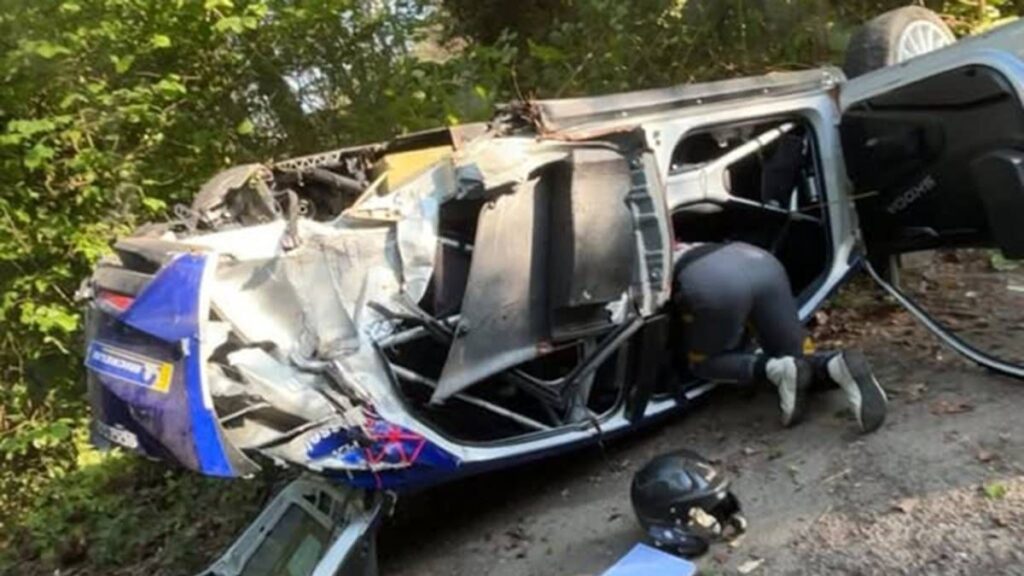 Jos Verstappen driving a Skoda Fabia RS Rally2 on a tarmac course