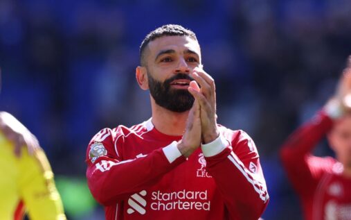 Mohamed Salah playing for Liverpool in a Premier League match