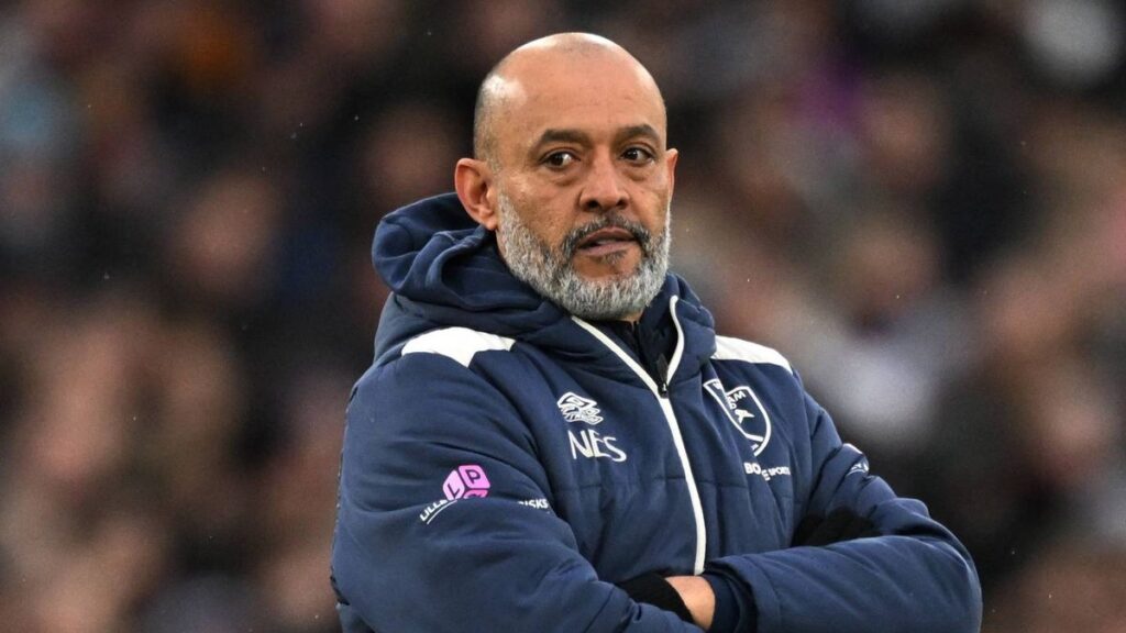 Karen Brady watching a West Ham United match from the stands