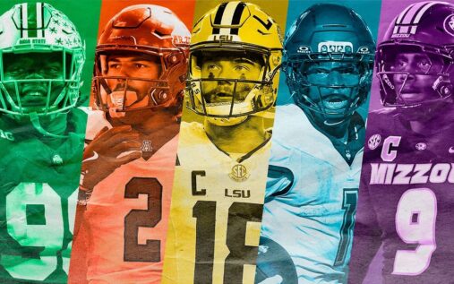 Fernando Mendoza preparing to throw a pass for the Indiana Hoosiers