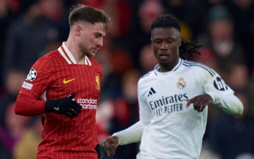 Alexis Mac Allister and Eduardo Camavinga in action on the football pitch