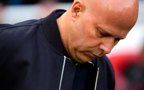 Liverpool midfielder Curtis Jones looking dejected after sustaining an injury