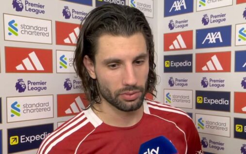 Dominik Szoboszlai playing in midfield for Liverpool