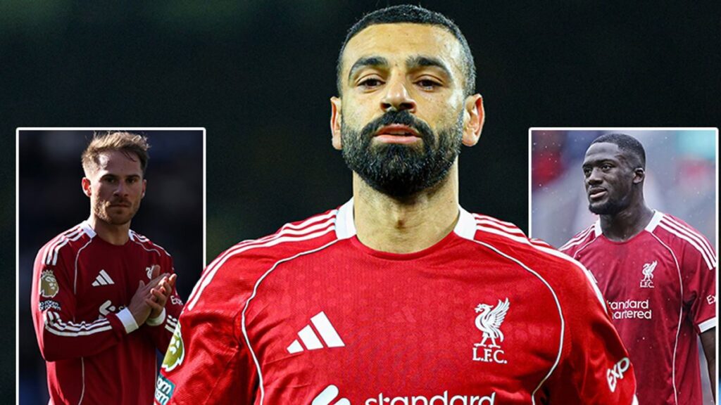 Mohamed Salah looking dejected on the pitch during a Liverpool match