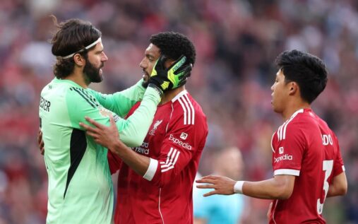 Liverpool manager Arne Slot watching his team during a Premier League training session