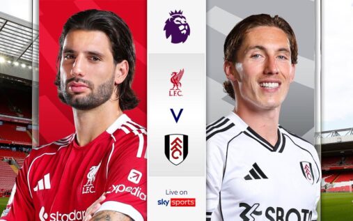 Alexander Isak warming up in a Liverpool kit at Anfield ahead of a Premier League match