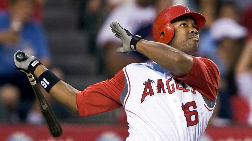 Garret Anderson batting for the Los Angeles Angels during his Major League Baseball career