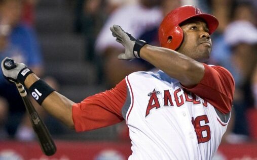 Garret Anderson batting for the Los Angeles Angels during his Major League Baseball career