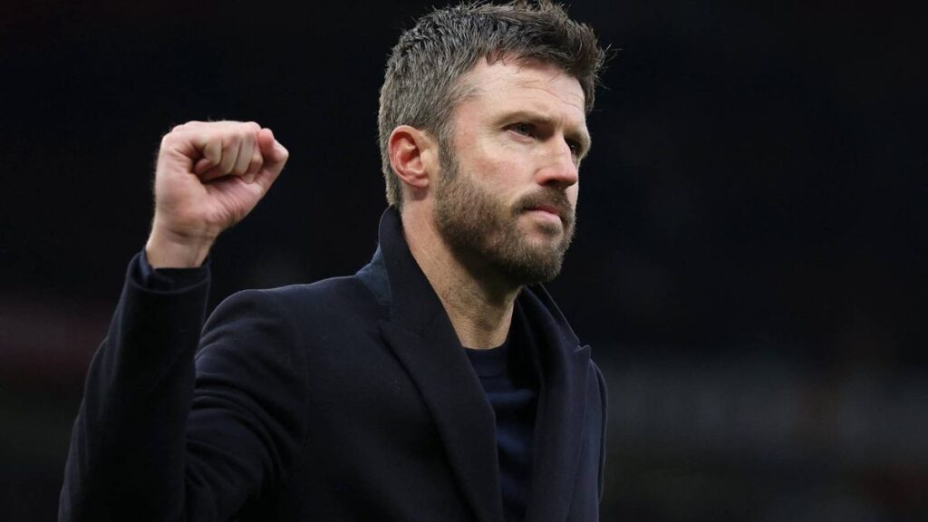 Manuel Ugarte playing for Manchester United in the Premier League