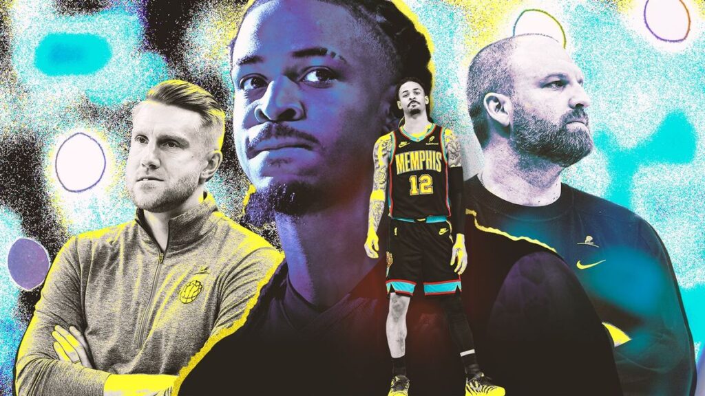 Ja Morant handling the basketball during a Memphis Grizzlies game