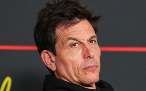 Mercedes team principal Toto Wolff looking serious in the Formula 1 paddock