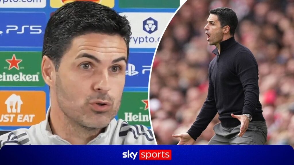 Mikel Arteta shouting instructions from the touchline during an Arsenal match