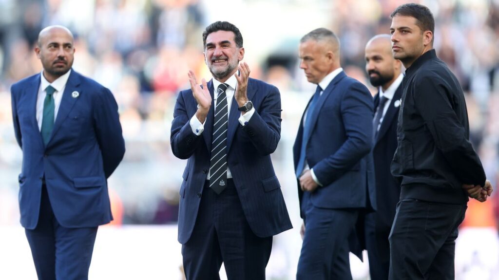 General exterior view of St James' Park stadium in Newcastle
