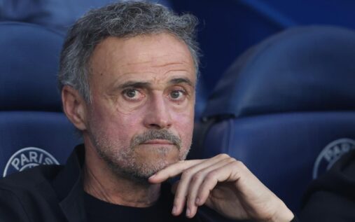 Achraf Hakimi receiving medical treatment on the pitch during Paris Saint-Germain's match against Bayern Munich