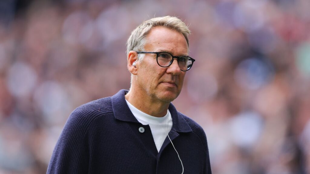 Pundit Paul Merson looking concerned ahead of Arsenal's crucial Premier League title decider against Manchester City