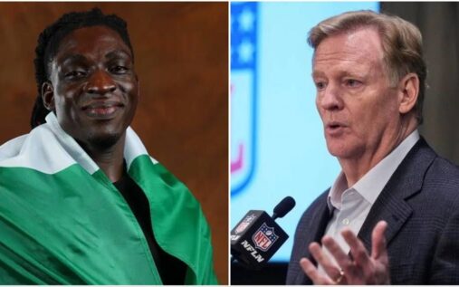 Philadelphia Eagles draft pick Uar Bernard performing athletic drills during the NFL International Player Pathway Pro Day