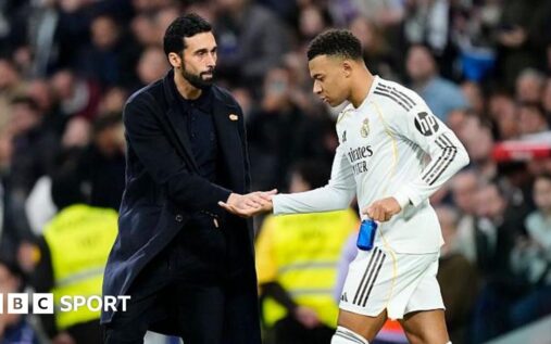 Real Madrid manager Alvaro Arbeloa gesturing on the touchline during a match