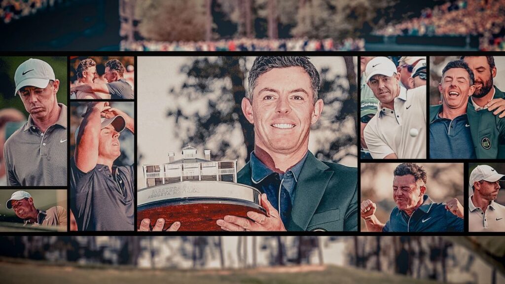 Rory McIlroy wearing the Green Jacket at Augusta National