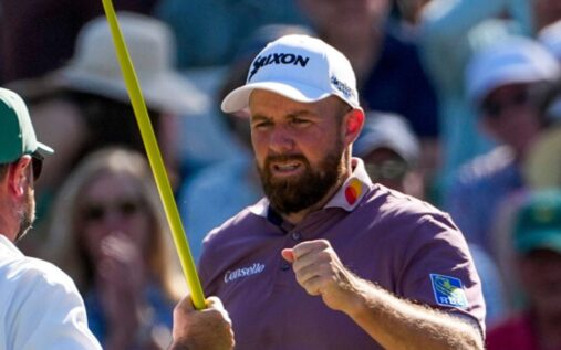 Rory McIlroy looking disappointed on the golf course during the third round of The Masters at Augusta National