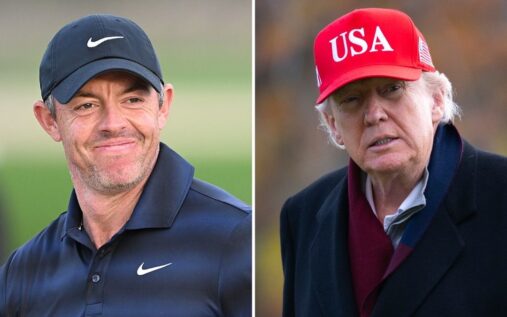 Rory McIlroy swinging a golf club during his recent Masters victory at Augusta National