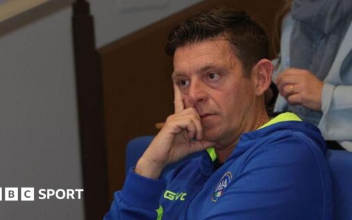 Gianluca Rocchi gesturing on the pitch during an Italian Serie A football match
