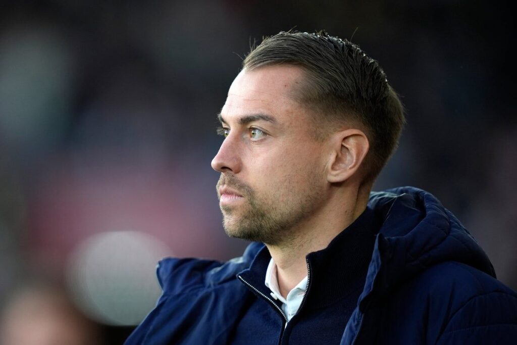 Southampton manager Tonda Eckert and Manchester City boss Pep Guardiola