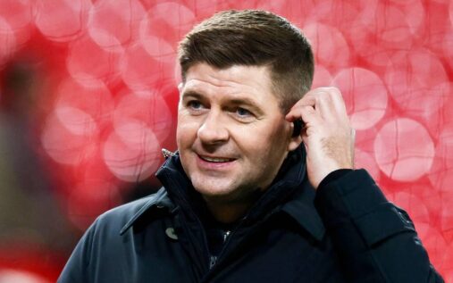 Split image of Steven Gerrard and Bayern Munich winger Michael Olise