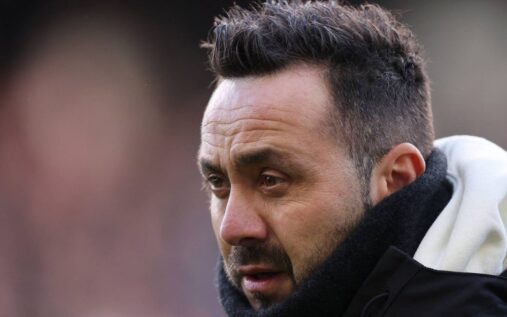 Ange Postecoglou looking dejected on the Tottenham Hotspur touchline