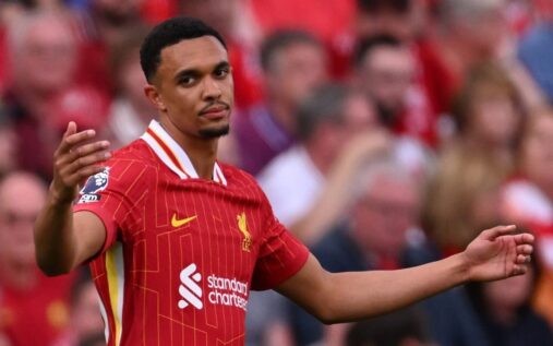 Trent Alexander-Arnold playing for Real Madrid during a Spanish top-flight fixture