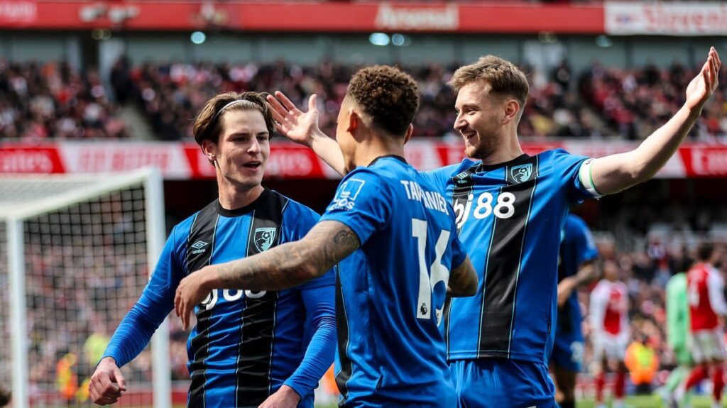 Bournemouth midfielder Tyler Adams playing in a Premier League match