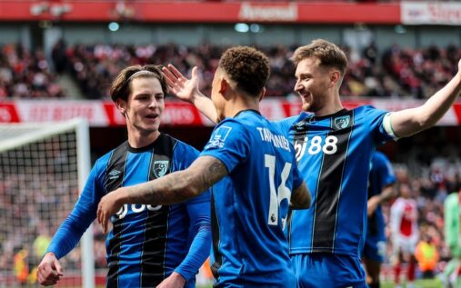 Bournemouth midfielder Tyler Adams playing in a Premier League match