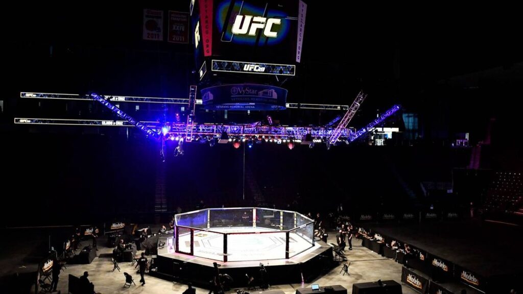 UFC welterweight fighter Tim Means looking forward during a mixed martial arts event