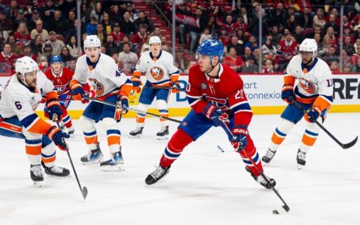 Washington Capitals and Anaheim Ducks players competing on the ice in an NHL match