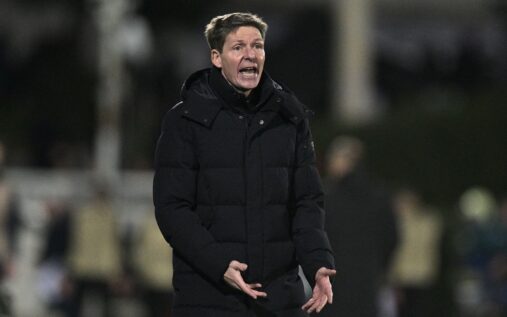 West Ham and Crystal Palace players competing for the ball during a Premier League match at Selhurst Park