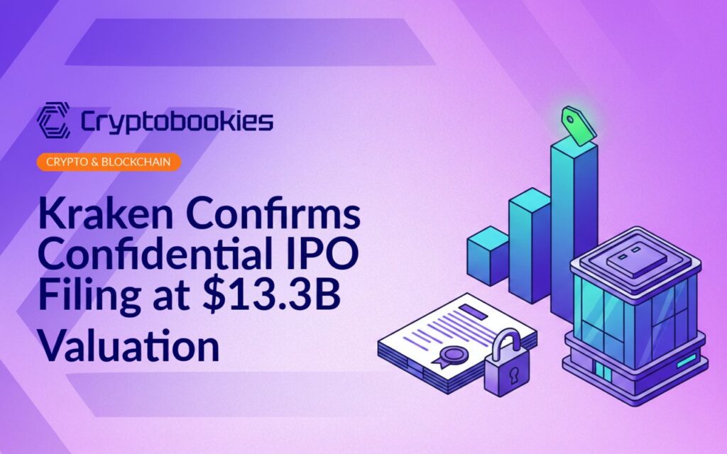 Sealed IPO document with lock overlayed on a modern stock exchange building and upward bar chart tagged $13.3B valuation