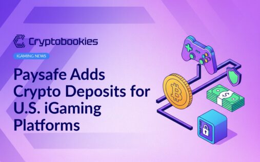 Digital wallet icon with cryptocurrency coins and a gaming controller on a blue background with a U.S. map outline