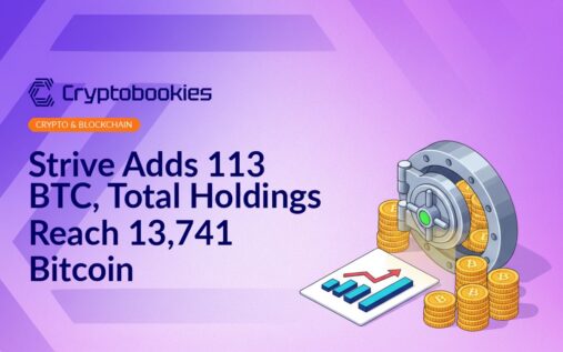 Stacked gold coin piles beside a secure vault door and an upward-trending bar chart document on a light background