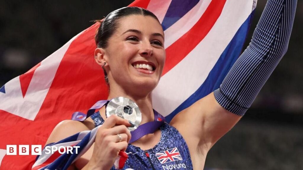 British sprinter Amy Hunt competing on the track during a major athletics championship
