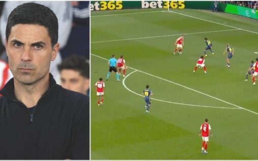 Arsenal teenager Myles Lewis-Skelly in action during the Champions League semi-final against Atletico Madrid
