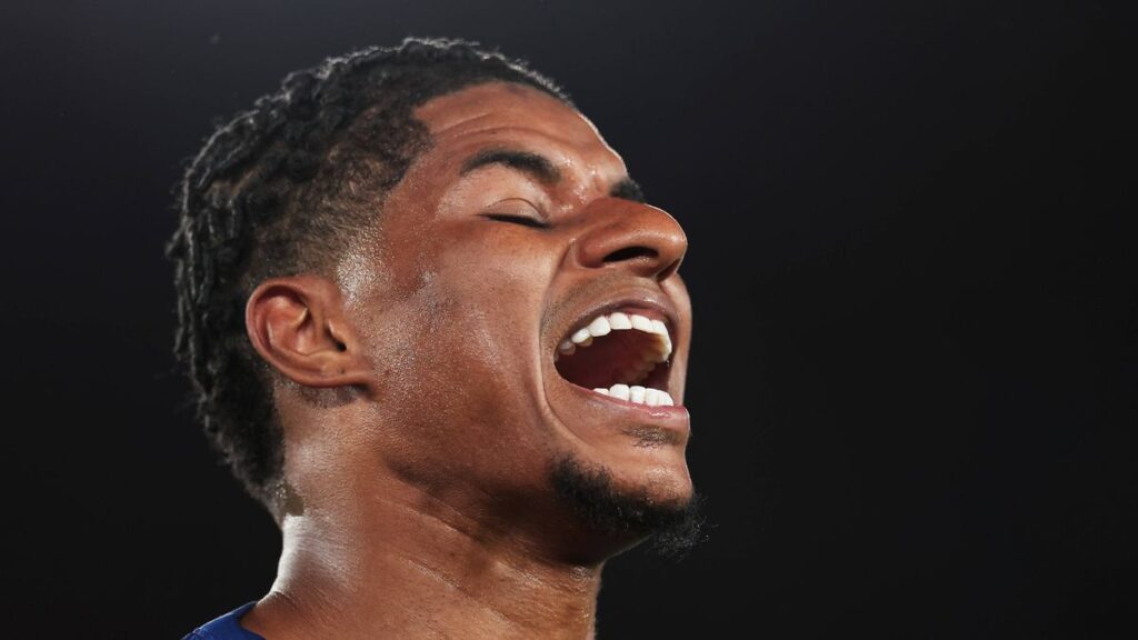Marcus Rashford playing for Barcelona during a Spanish La Liga fixture